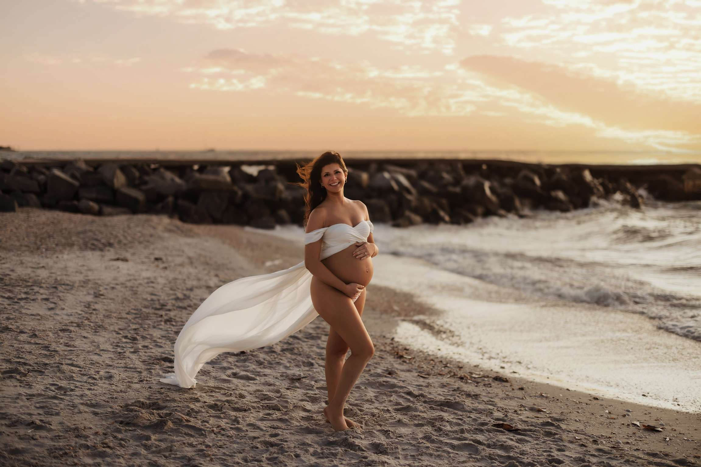 Beach maternity photography Tampa FL