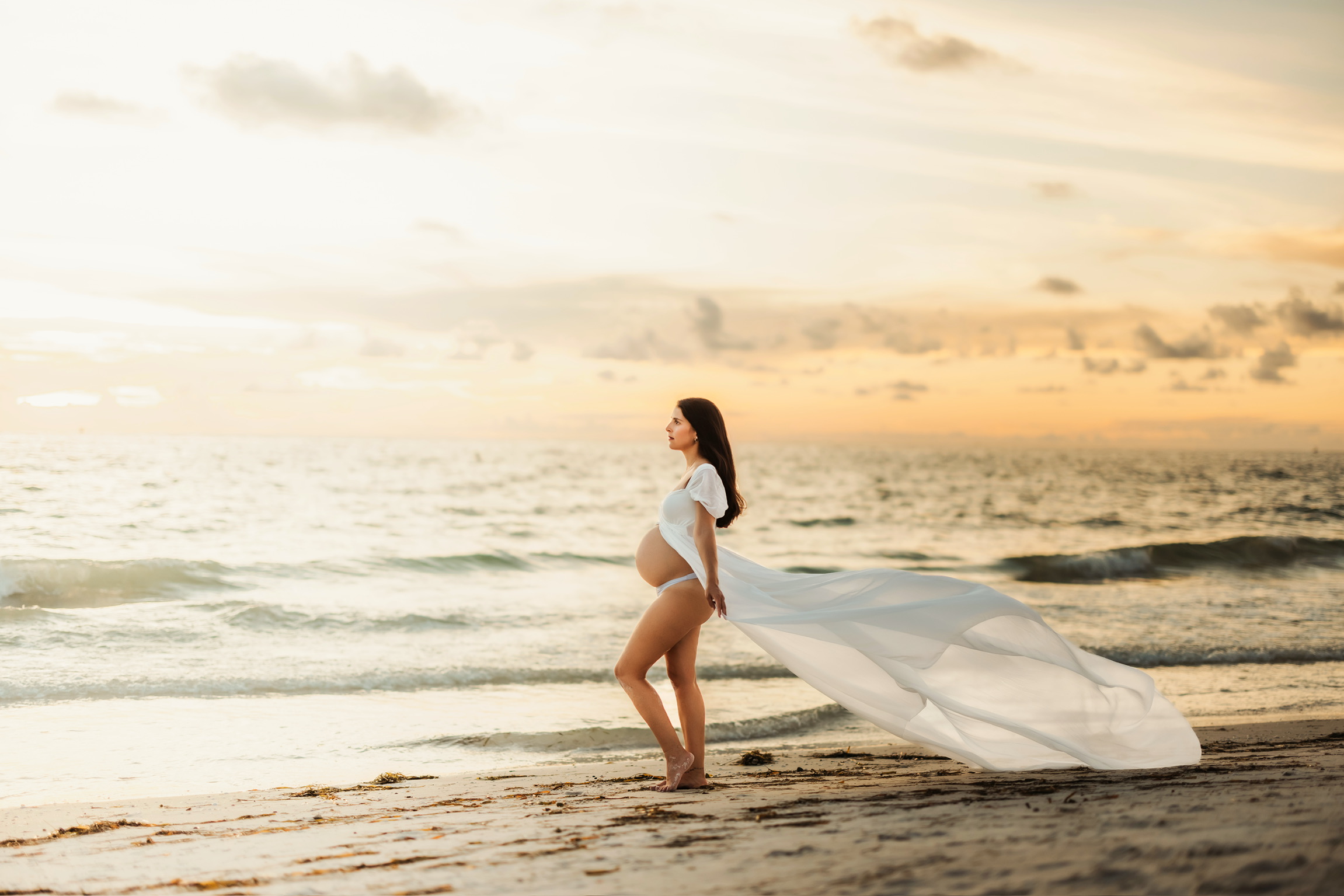 Beach maternity photography Tampa FL